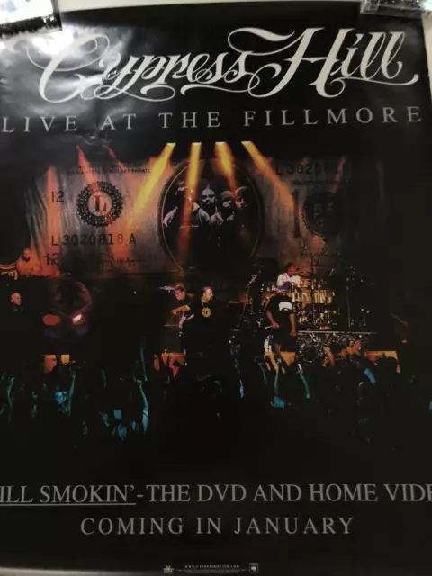 CYPRESS HILL Live At The Fillmore Still Smokin' 24x30 promo poster COLUMBIA  Min