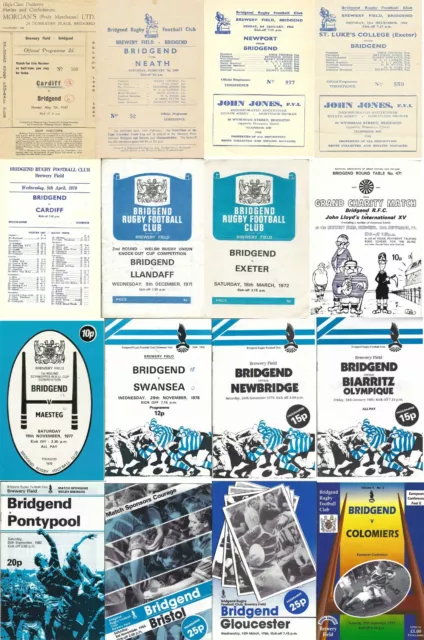 Bridgend Rfc, Wales Rugby Programmes 1973 - 1974