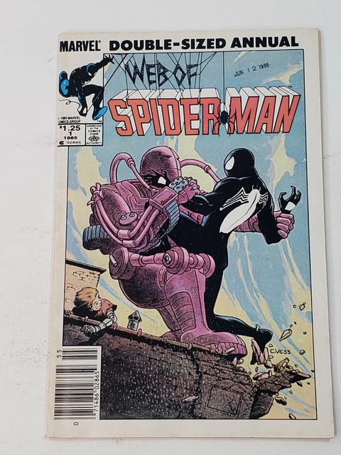 Web of Spider-Man Annual 1 Charles Vess Cover Copper Age 1985