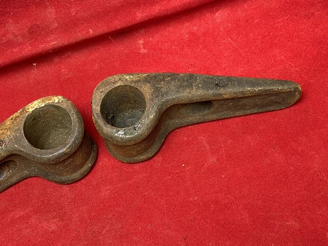 Pair Antique Pintle Hinges ~ 3 3/4"L x 1 3/8" ~ Old Barn Door Hardware 4