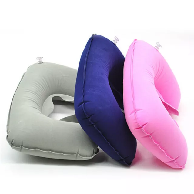 Inflatable U Shaped Car Flight Travel Nap Head Rest Air Cushion Neck Pillow New