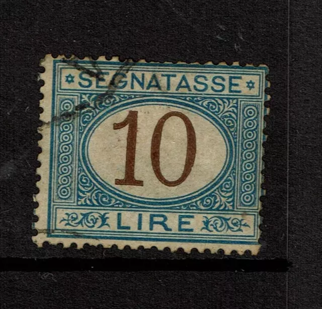 Italy SC# J19, Used, Hinge Remnant, small shallow top thin - S4245
