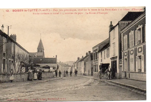 CPA de Boissy le Cutté (91 Essonne), La Route d'Etampes, années 1910