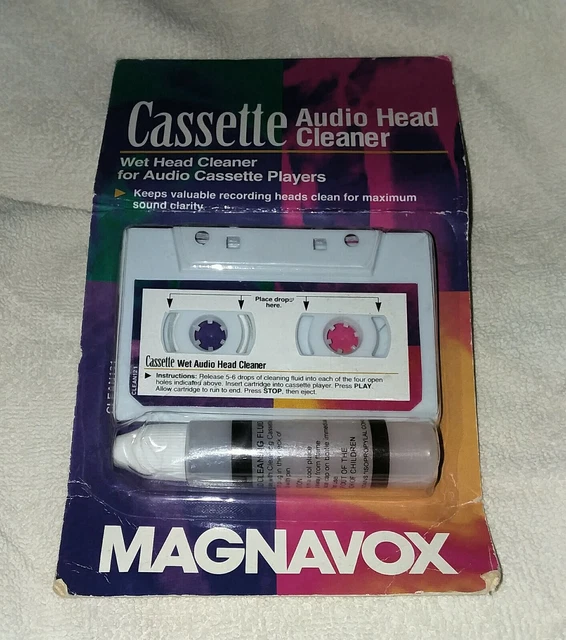 PHILIPS MAGNAVOX WET Head Cassette Head Cleaner Audio Tape Players New