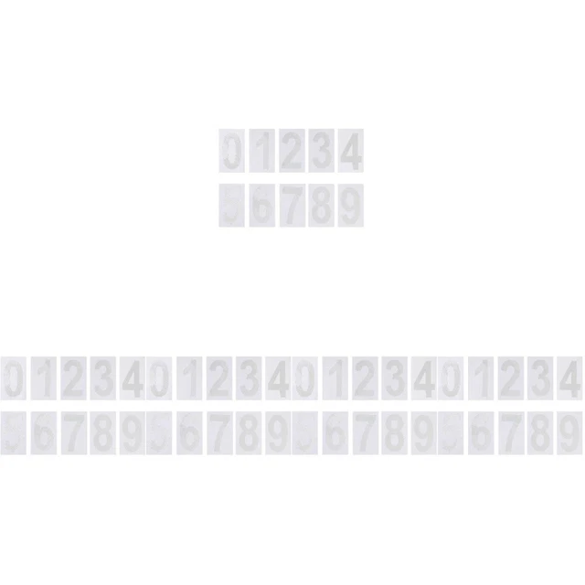25 Sets Door Number Decal External Mailbox Number Plaques Sun
