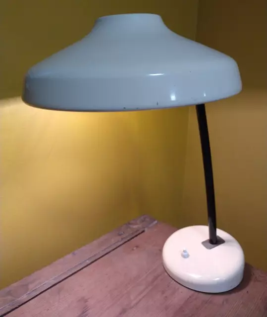 Lampe Ophtal retro vintage space age 1950 atelier bureau usine (no Jielde, Gras)
