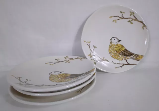 Pottery Barn Bird and Branch Pattern Plates Set of 4