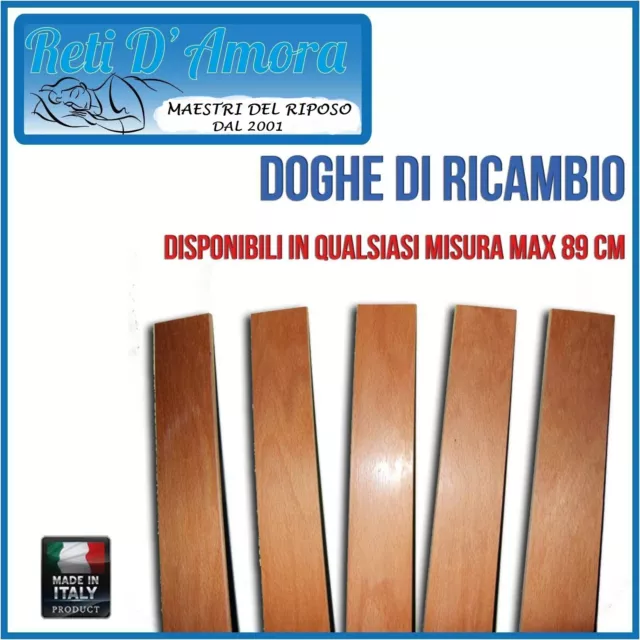 KIT30 DOGHE DI RICAMBIO PER RETI LETTO IN LEGNO-TUTTE LE MISURE-LARGHEZZA 5.3 cm 3