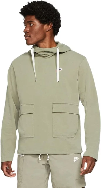 Nike Men's Heritage Essentials Knit Pullover Hoodie (Light Army) Size Medium