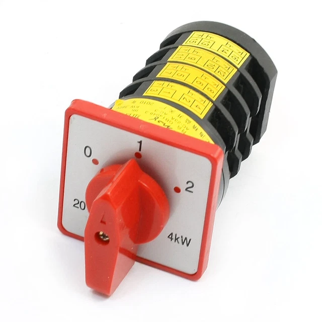 Nockenschalter LW26-32A 380V - 8 Klemmen 3 Positionen Umschalter TopHomer
