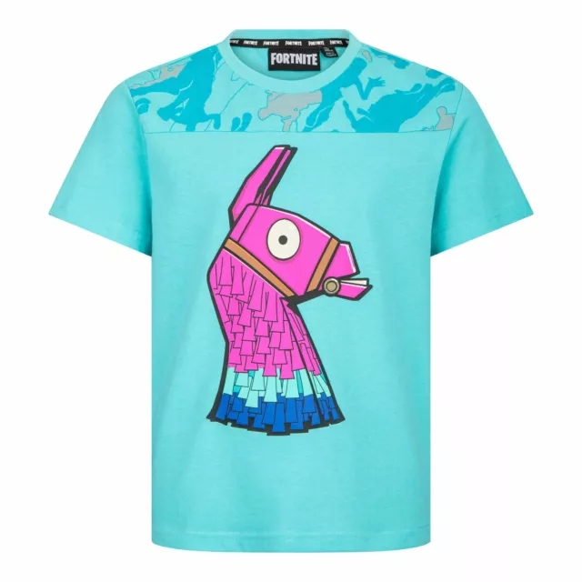 FORTNITE | Official ALPACA Blue Youth T-Shirt Short Sleeved Shirt Age 8 Years