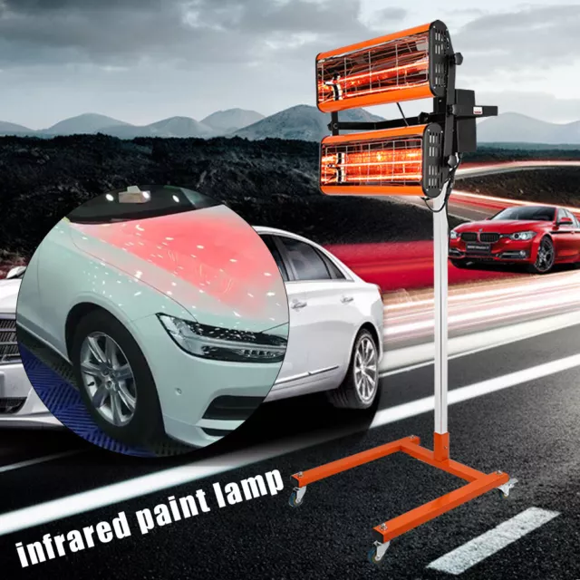 Faretto a infrarossi IR 2 x 1000 W essiccatore vernice faretto riscaldatore Smart Spot repair nuovo