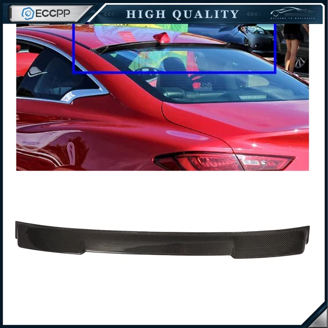 For 17-21 Infiniti Q60 Carbon Fiber Highkick Roof Spoiler