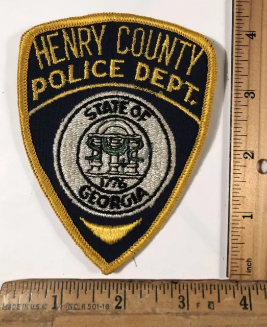 Vintage Henry County Georgia Police Department Shoulder Patch Obsolete