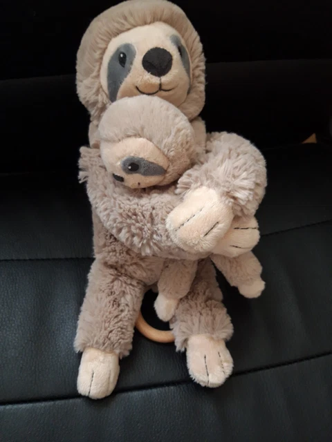 Doudou Musical Tex Baby Singe Paresseux Gris Taupe Beige 35Cm  Tbe 7