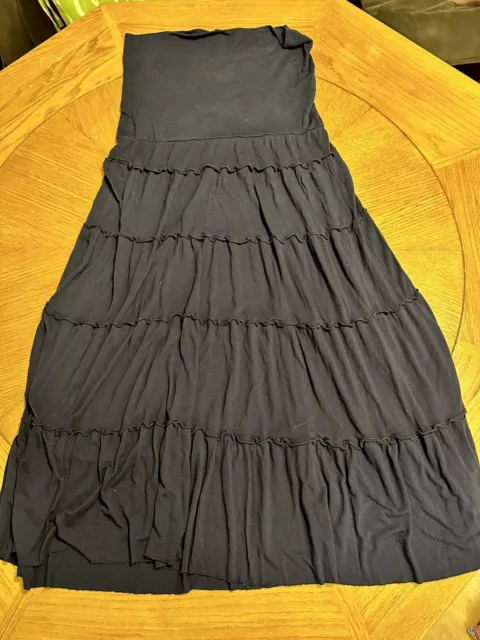 INC International Concepts Navy Tiered Convertible Dress Maxi Skirt Women’s L