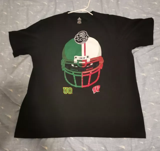 Rose Bowl 2012 - Wisconsin vs. Oregon Black T-Shirt - Size 3XL(?)