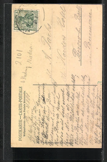Ansichtskarte Tötensen, Königs Gasthof, Straßenpartie im Tötenser Sunder 1907 2