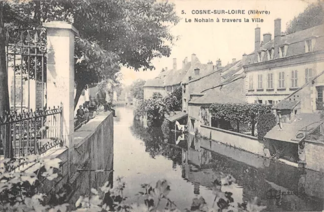 Cpa 58 Cosne Sur Loire Le Nohain A Travers La Ville