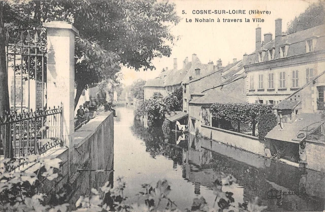 Cpa 58 Cosne Sur Loire Le Nohain Through The City