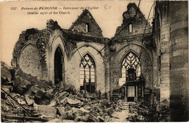 Carte Postale Ancienne – Péronne – Les Ruines (Réf. 1291955)