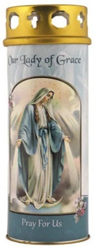 OUR LADY OF Grace Virgin Mary Miraculous Devotional Holy Candle ...
