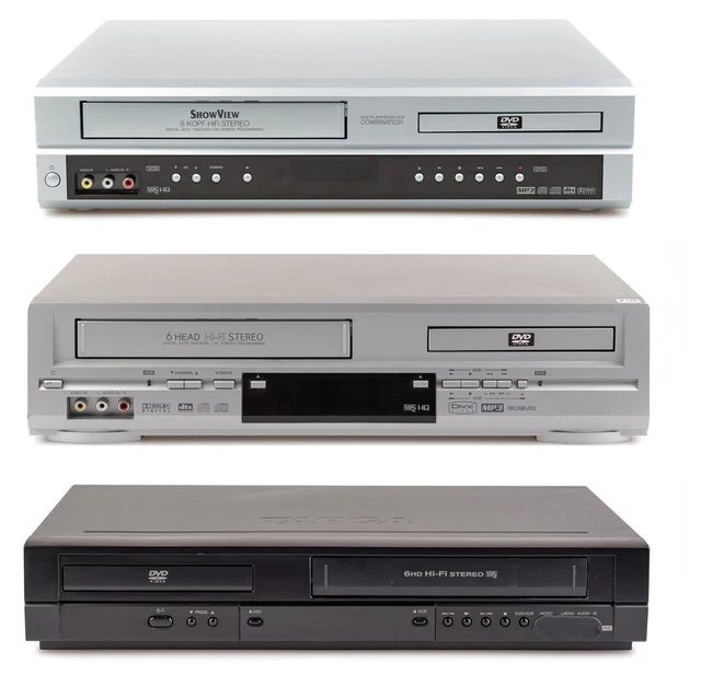 DVD PLAYER & VHS Video Tape Cassette VCR Recorder,Serviced,VAT Inv, 1Yr
