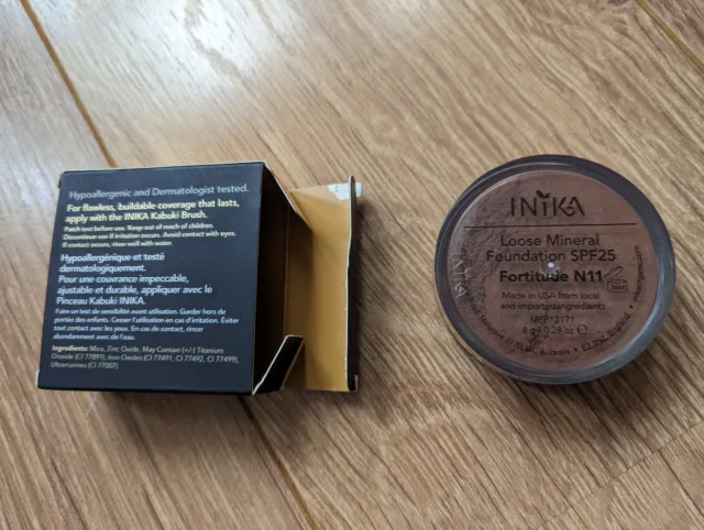 Base Mineral Suelta Inika Fortitude N11 - Vegana - Piel Oscura x Nueva