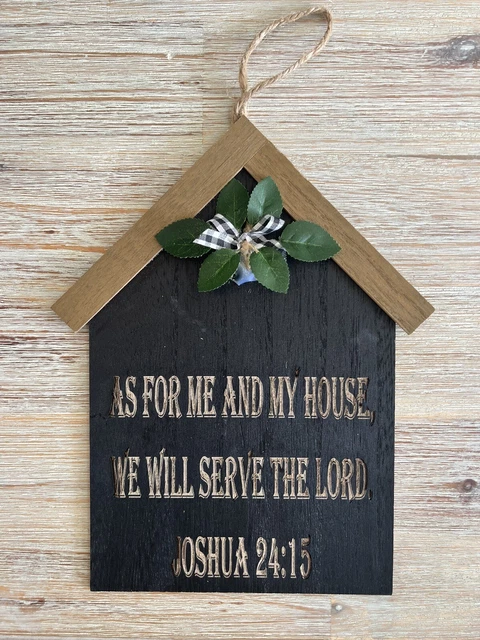 As For Me And My House We Will Serve The Lord Joshua 24:15 Wall Art Home Decor