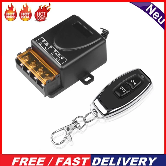 433MHZ RELAY WIRELESS Remote Control Switch Light ON OFF Switch ...