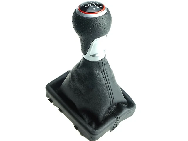 Schaltknauf 6 Gang Für Audi A6 C6 4F - Perforiertes Leder Mit Schaltsack