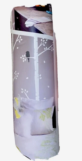 Wall Decor Birch Trees Birds Vinyl Wall Decals, 217 Stickers By Paper Riot. NIP