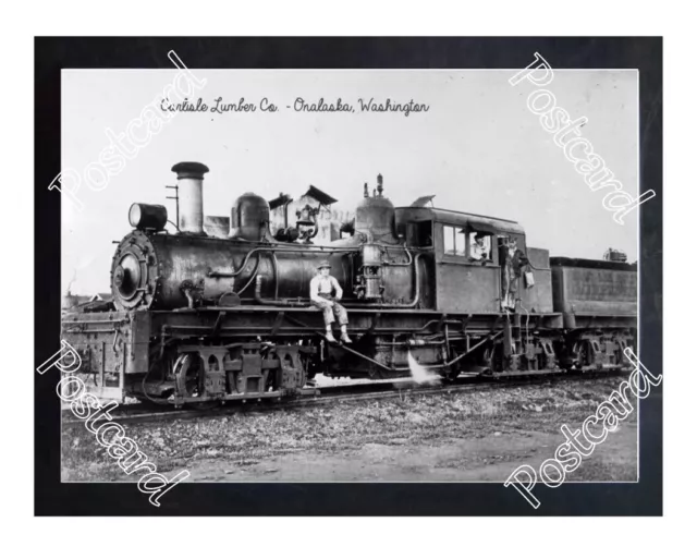 Historic Carlisle Lumber Co. - Onalaska, Washington Train Postcard 1