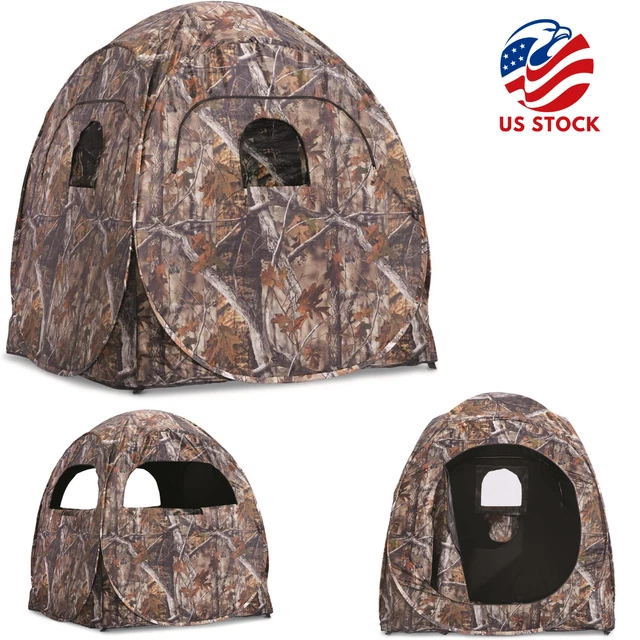GUIDE GEAR DELUXE PopUp Hunting Ground Blind, 12 Person Tent, Hunting