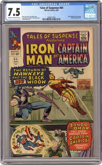 Tales of Suspense #64 CGC 7.5 1965 1994017001 1st app. Black Widow costume