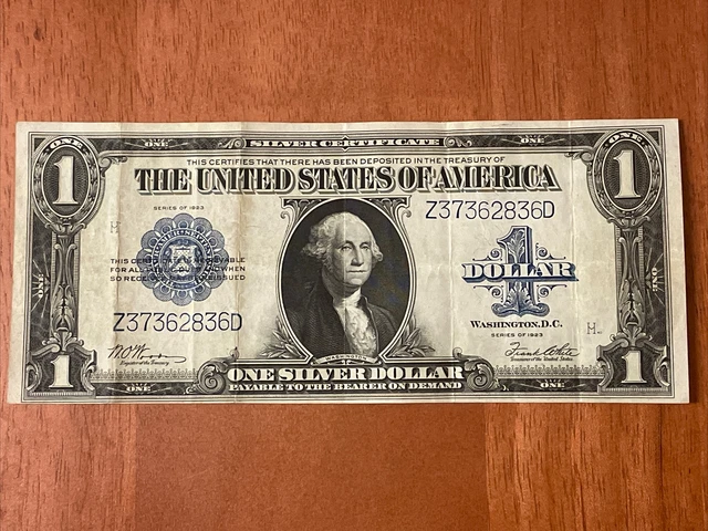1923 Series One Dollar $1 Silver Certificate Large Note