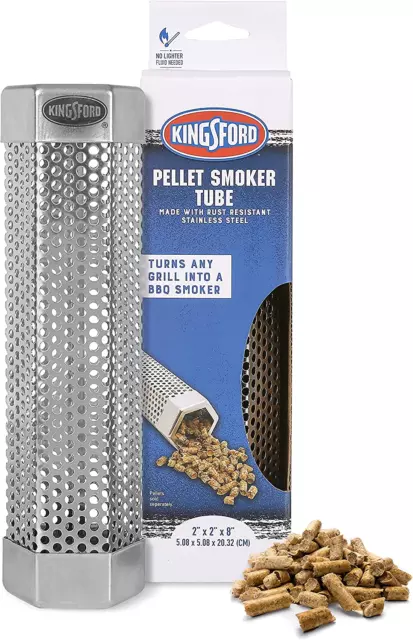 Tubo Hexagonal Para Ahumador Pellets de 8 Pulgadas Con Caja El Ahumador de Tubo