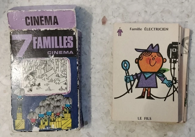 Jeu Vintage de 7 familles Mousline - Complet 42 cartes