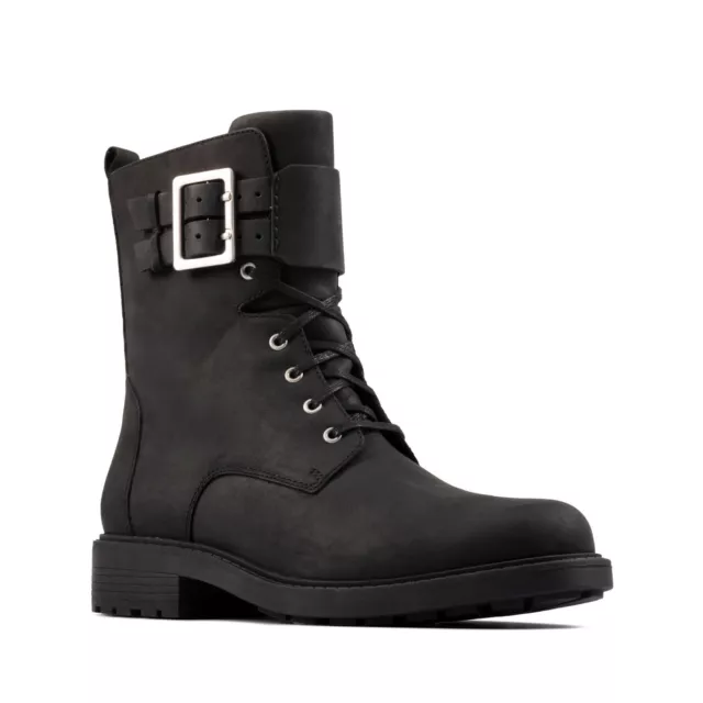 CLARKS MARODA FAITH Black Leather Women s Boots Size UK 7 1 2D