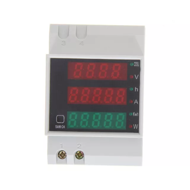 D52-2047 Din Rail Ammeter Voltmeter Active Power Factor Time Energy Voltage Test