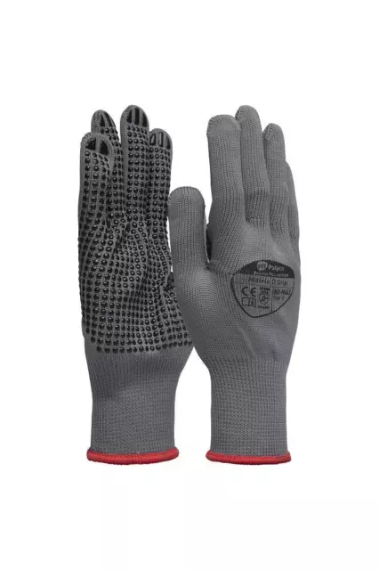 Polyco Matrix D Grip Grey Work Gloves Safety Dot Grip Palm Warehouse Box Packing