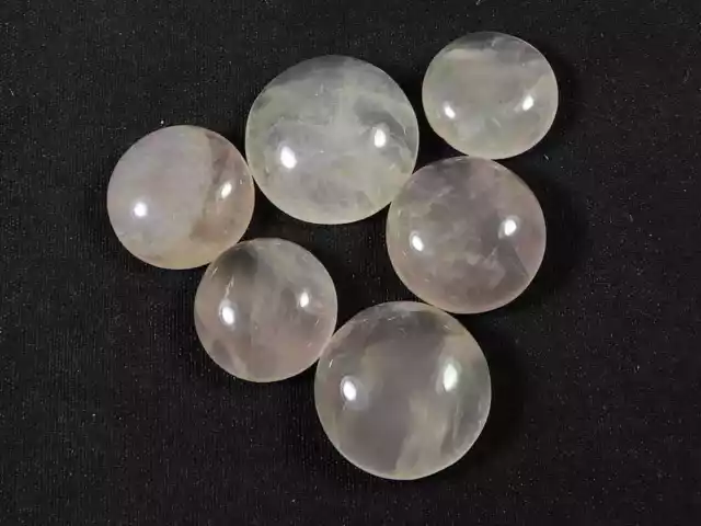 62Cts. Quartz Rose naturel bébé rond, pierres précieuses en vrac, lot de 13...