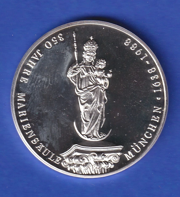 SILBERMEDAILLE MARIENPLATZ M NCHEN MARIENS ULE 20gr Ag1000 EUR 31 05 