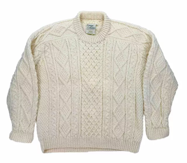 DONEGAL COLLECTION ARAN Handknit Sweater by Magee Mens XL Wool ...