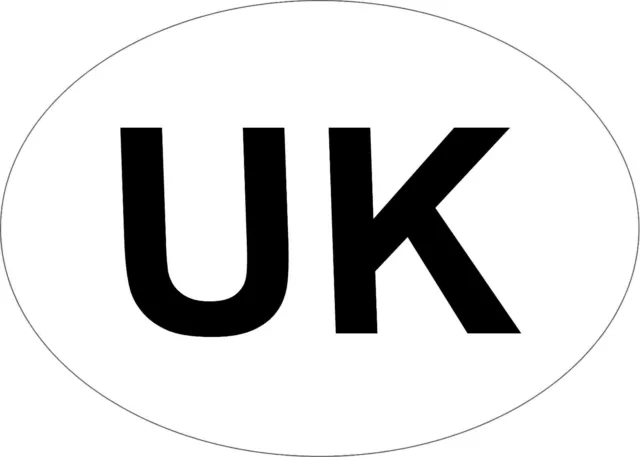 UK sticker white GB Europe Legal in Europe Euro car bike self adhesive vinyl