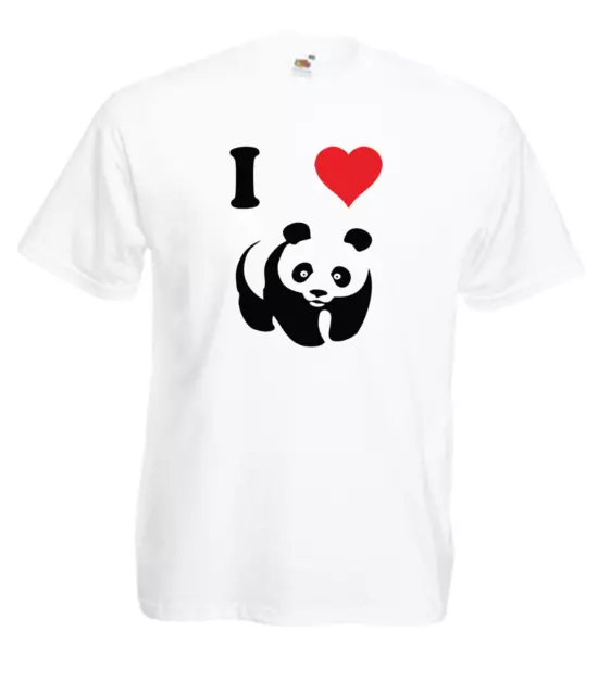 I LOVE PANDA BEARS Mens Women Funny T-Shirt Birthday Christmas Gift