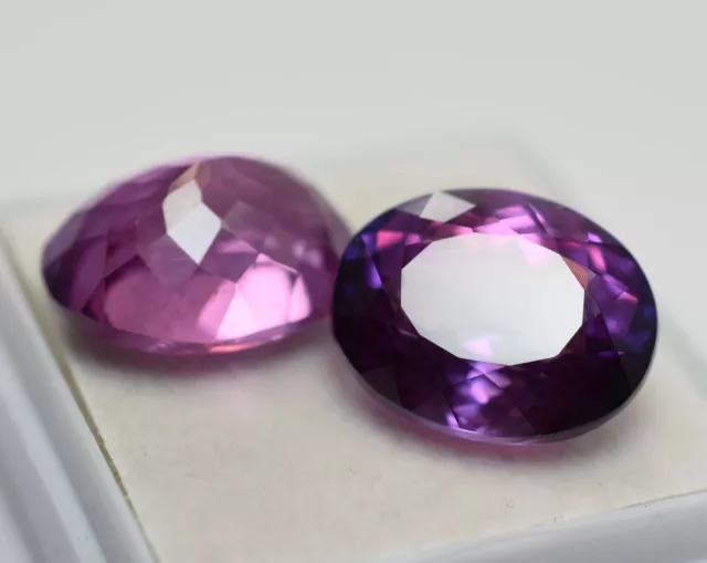 10 Ct Extremely Rare Natural Tanzanite Purple Oval CERTIFIED Loose Gemstone Pair 2