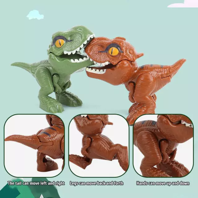 (3) Biting Finger Toy Joint Movable Dinosaur Toy With Eggs For