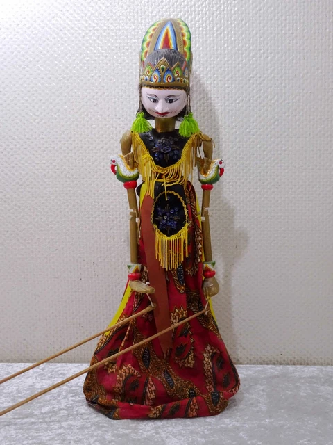 MEtRwZ - Stabpuppe Indonesien Wayang Golek Handgefertigt - 58,5 cm