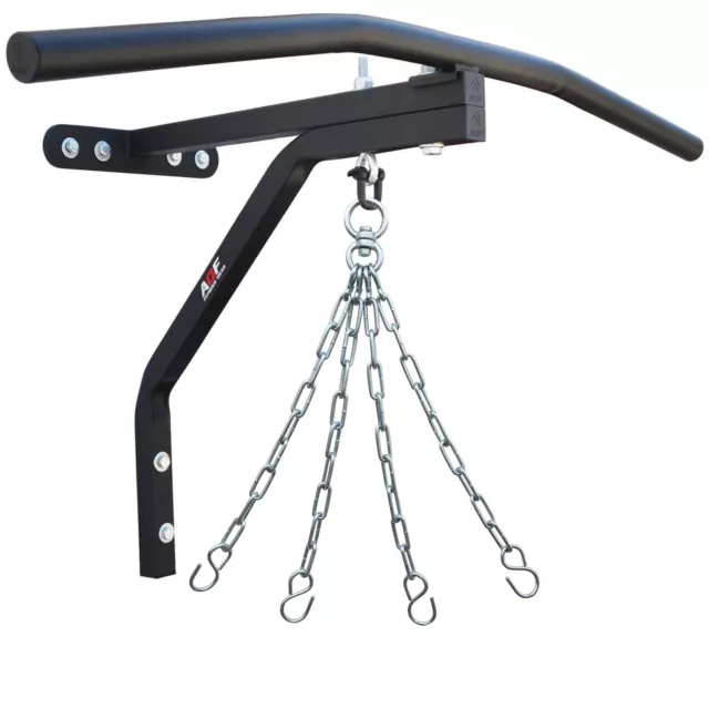 AQF Iron Chin Up Pull Up Bar Punch Bag Bracket with 4 Strand Hanging Chain